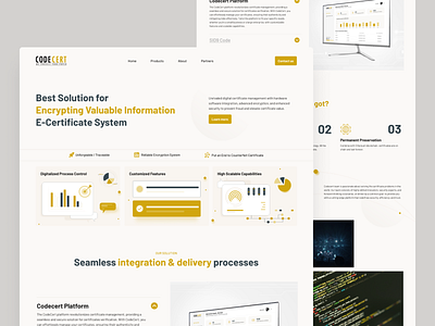 Codecert - Landing Page design ui ux website
