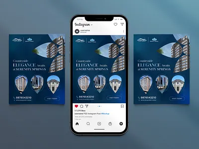 Instagram Ad Design for Real Estate Company graphic design