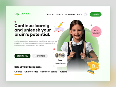 Educational Website Designs dashboard design figma design ios design landing page design mobile app design responsive design screenshot design ui website