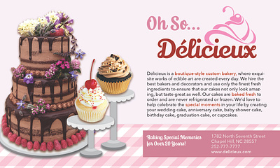 Délicieux: Print Ad ad bakery graphic design illustration illustrator photoshop vector