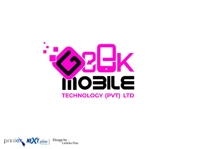 Geek Mobile Shop Logo OUTPUTS graphic design logo