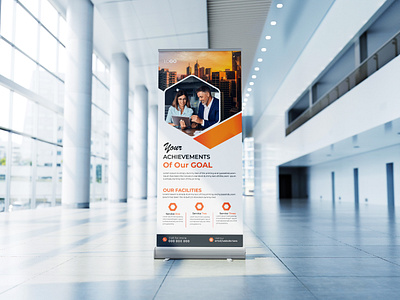 Rollup Banner Design ad banner banner design branding corporate banner creative design graphic design presentation professional design rollup rollup banner rollup banner design rollup banner design template standee standee template