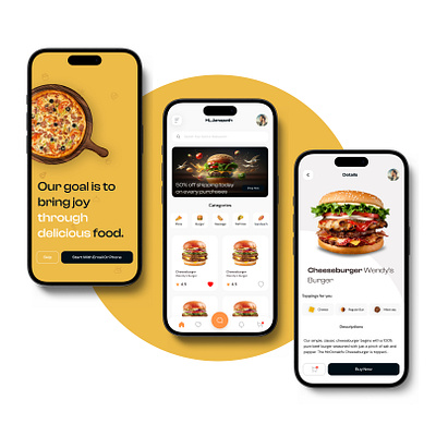 Food Delivery App Design 🍔 app design ecommerce figma food app food app design graphic design mobile app design ui ui design