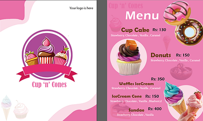 Menu Card Designing 3d branding graphic design logo