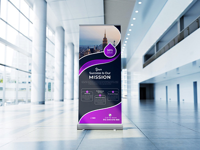 Colorful Rollup Banner Design banner banner design banner template business corporate presentation creative professional rollup rollup banner rollup banner template rollup banner design standee standee template