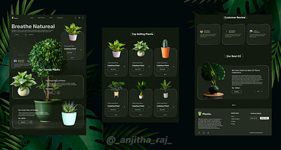 Online Plant Selling Web Design figma landing page ui ux