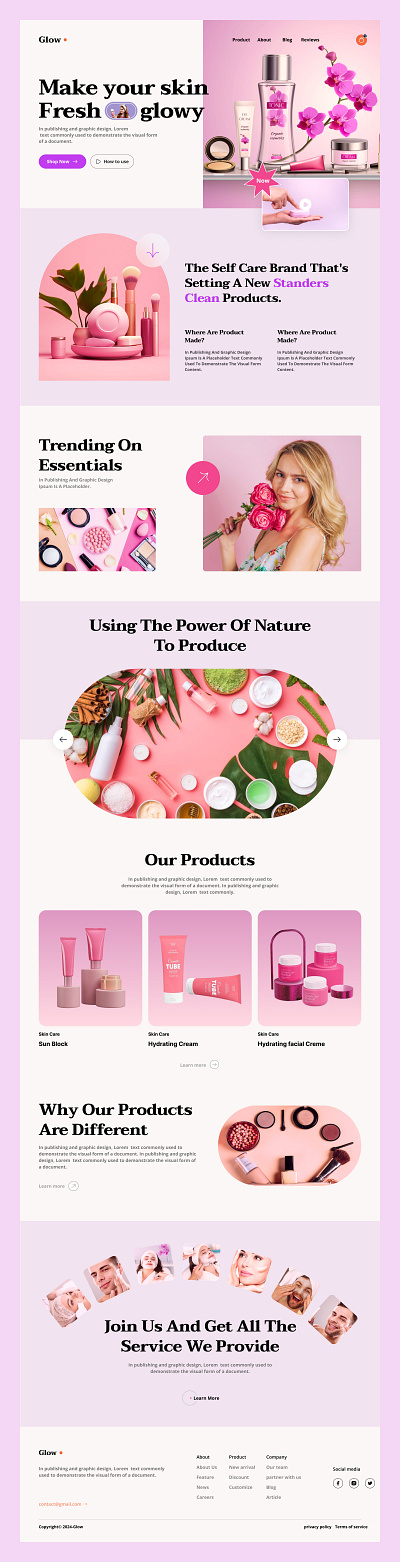 Beauty Website Design beautiful beautiful design beauty beauty website design concept cosmetic hero section home page landing landing page natural pixelnaiem ui uiux ux web web design website