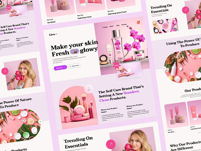 Beauty Website Design beautiful beautiful design beauty beauty website design concept cosmetic hero section home page landing landing page natural pixelnaiem ui uiux ux web web design website