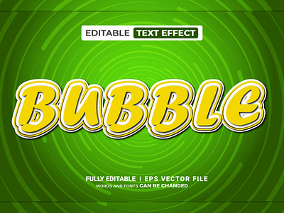 3D Bubble Text Effect 3d agency banner branding bubble business creative design designer digital editable eps graphic design identity illustrator popular poster text effect trending vector