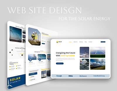 Solar website design renewable energy solar landing page solar website design ui website