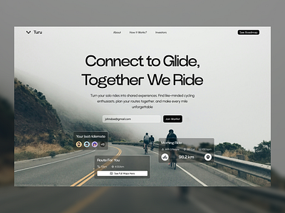 Landing Page Font Exploration #1 bike exploration font fonts landing page ride riding