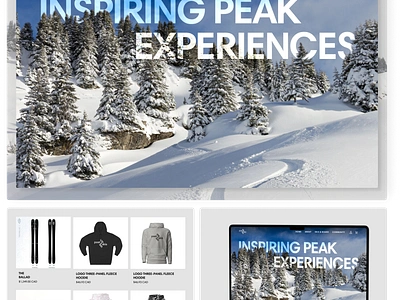 Poet Skis | Hand-Crafted Skis & Accessories E-Commerce Store e commerce ski store skis store ui ui design web design web store website