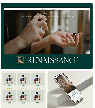 Renaissance Parfums | Perfume Store e commerce ecommerce perfume store responsive store ui ui design uiux web application website website design