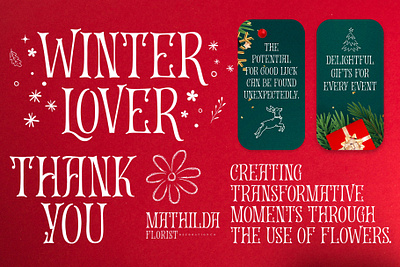 Winter Lover - Magical Serif Font branding christmas cursive design easter fancy fonts groovy retro serif thanksgiving typography versatile