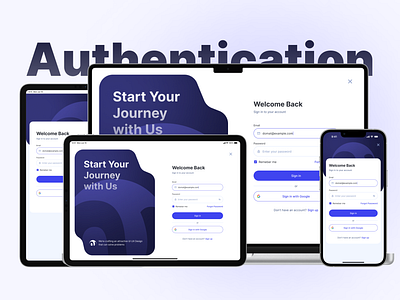 Authentication Website UI Kit - Oval Style authentication design system forgot password login register reset password sign in sign up ui design ui kit web design website