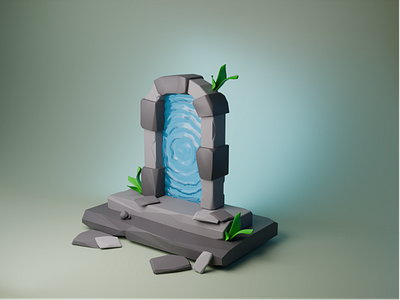 Portal Model 3d blender color design mapping model modelling render uv