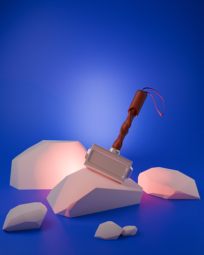 Thor Hammer Model 3d 3d model blender design lighting model modelling render