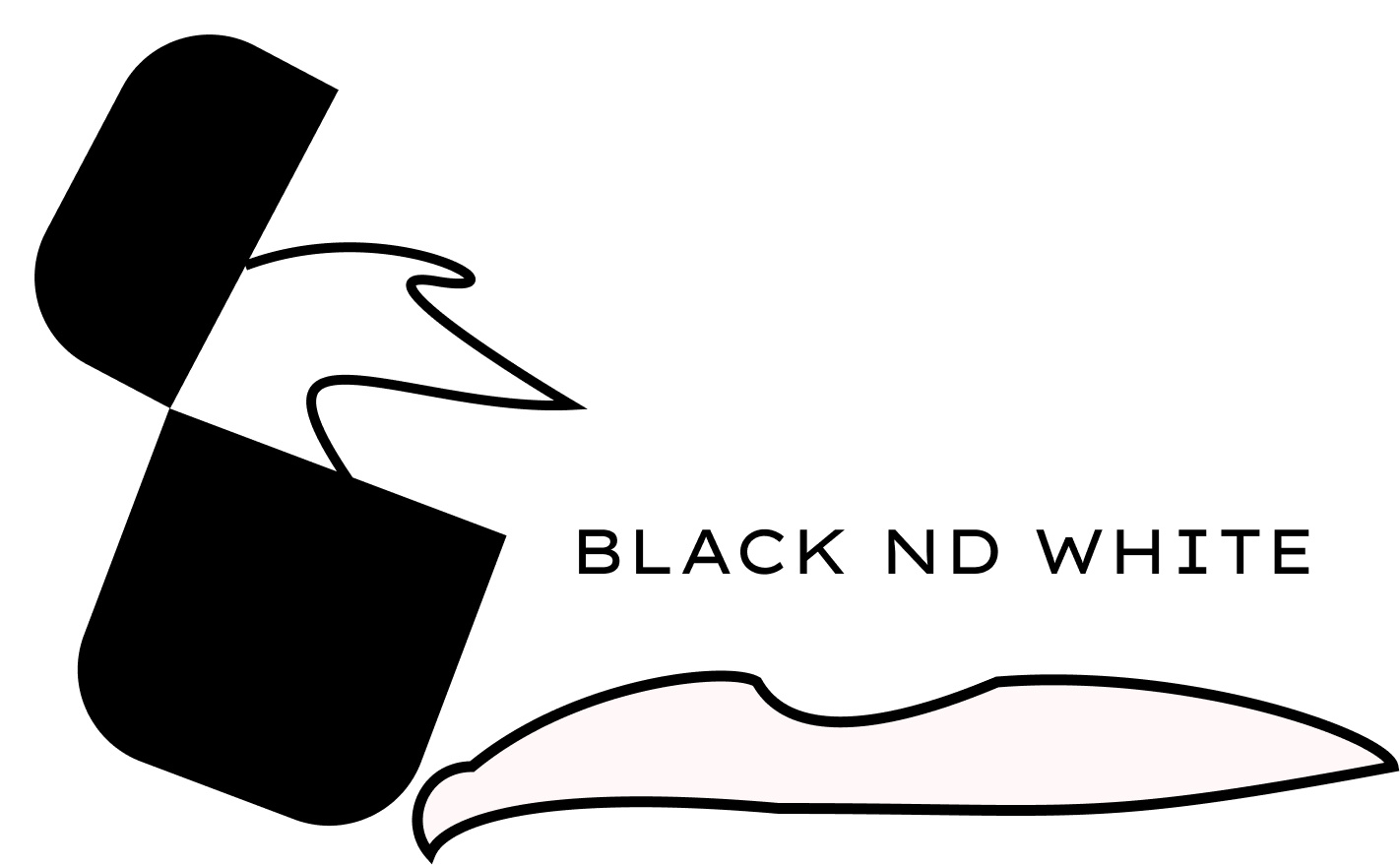 LOGO - Black and White branding design illustration logo typography ui
