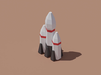 Rocket Animation 3d 3d model animating animation blender modelling render