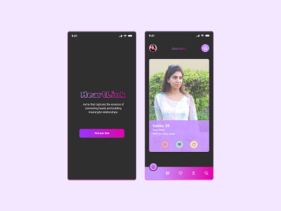 A dating app app design figma graphic design ui ux