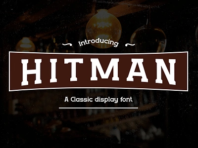 HITMAN – Vintage Western Font branding classic display font font gaming movie poster retro vintage youtube