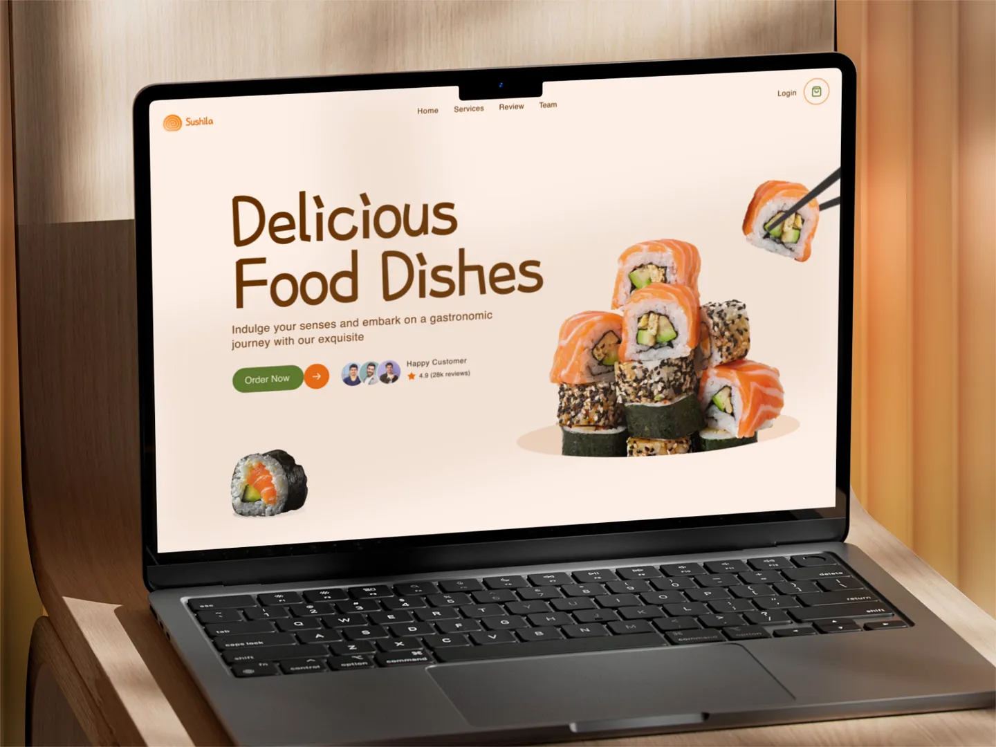 Japanese Website Design: Sushila Sushi Restaurant