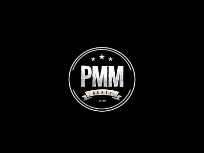 "PMM" stamp, logo and motion design branding design graphic design logo typography