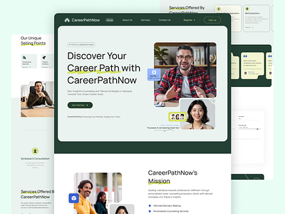 Career Path - Career Counseling Landing Page app design branding design graphic design illustration logo typography ui ux vector