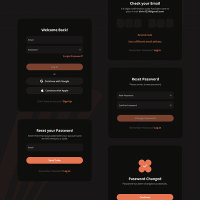 Sign Up Cards: Light/Dark Mode branding landing page mobile app ui ux