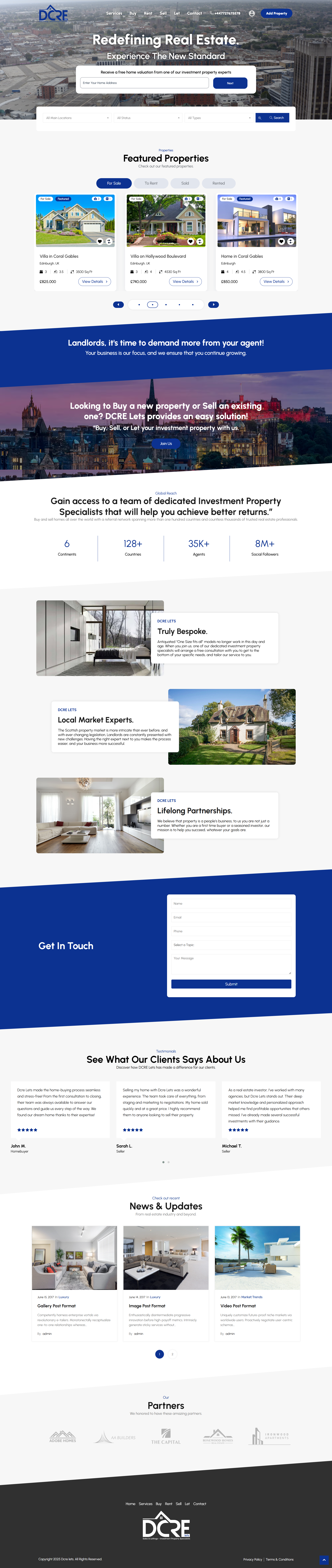 DCRE Lets website design website development wordpress