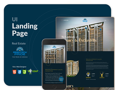 Real Estate Landing Page animation css gsap html javascript jquery landing page mrd mrd official real estate smooth scroll timeline animation ui user interface website