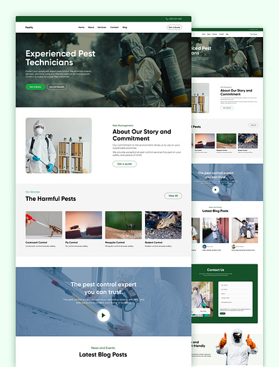 Pest Control Website branding design figma graphic design illustration logo pestcontrol ui uiux vector website