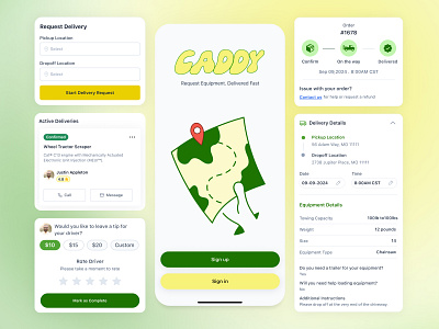 Equipment Delivery Mobile App clean design delivery app design illustration minimal mobile app ui ux