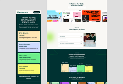 School of Framer Website creative design framer framer template framer website landing page ui ui design website