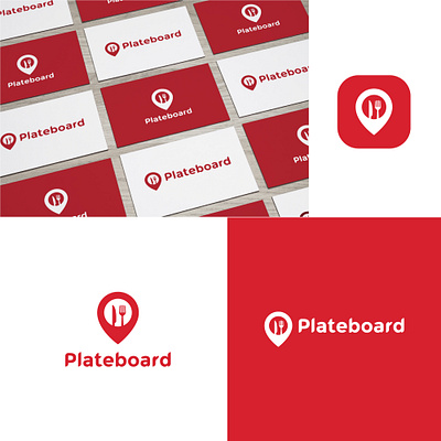 Restaurant & Location Logo Design - Brand design for Plateboard app icon brand design branding favorite food location food and location food branding food logo foodie ios app icon location location icon location icon logo location logo restaurant restaurant logo