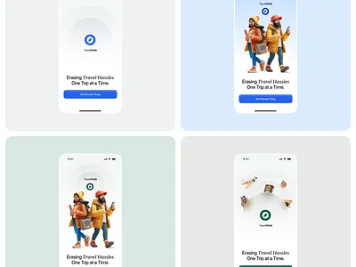 TravelWith - Travel app welcome screen exploration app design clean design intro screen ios app ios design login screen minimal mobile app mobile design modern ui ux welcome screen