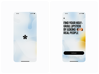 Honestly - intro screen explorations app design beauty beauty app clean design intro screen io design ios app minimal mobile app mobile design modern playful ui ux welcome screen