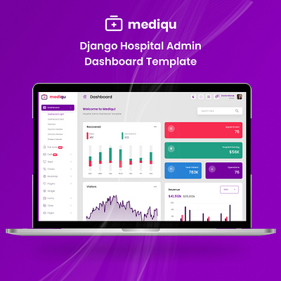 Mediqu - NuxtJs Hospital Admin Dashboard Template animation branding creative design illustration logo product design template ui uiux website