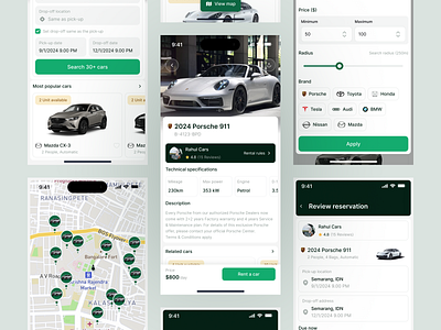 Taxita - Taxi Booking and Car Rental Mobile App UI Kit car rental mobile mobile app mobile app template rent a car ride hailing taxi ui design