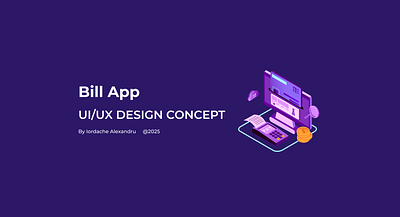 Bill App: UI/UX Design Concept app concept design app design bill app creative design design graphic design illustration ui ux