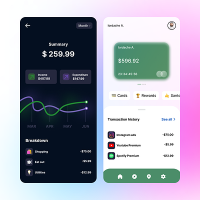 Redesigning Banking: A Fresh Take on Mobile Finance app design bank app concept creative design design graphic design ui ux