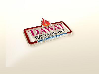 Restaurant Logo 3d branding graphic design logo