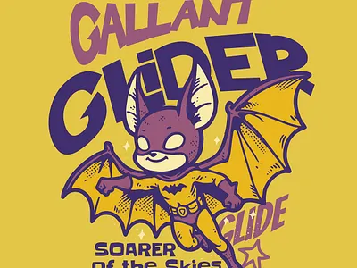 Soarer of the Skies bat cartoon comic funny kittl kittldesign pop culture print on demand superhero t shirt t shirt design