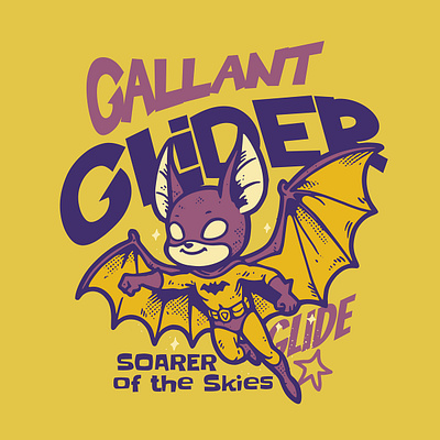 Soarer of the Skies bat cartoon comic funny kittl kittldesign pop culture print on demand superhero t shirt t shirt design