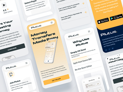 Responsive website - Plutus. app design inspiration mobile payment responsive sketch web website