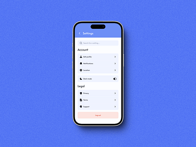 Settings | Daily UI app application dailyui design mobile settings ui ux