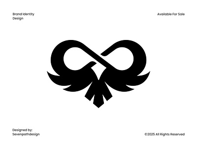 Infinity Hawk Logo bird logo branding eagle logo freedom logo graphic design hawk logo infinity infinity logo logo loop phoenix logo raptor logo unlimited wings logo