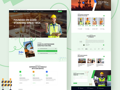 Luaze - Construction Landing Page🔥 architect architecture builder building business construction contractor design figma home house industry landing property real estate realestate renovation roofing ui ux