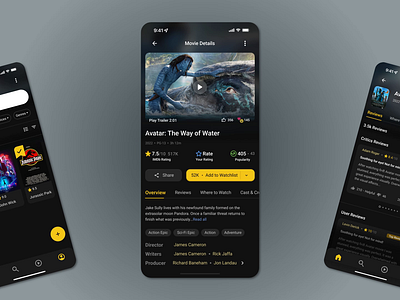 IMDb Redesign – A Fresh Take on Movie imdbredesign motion graphics movieappdesign ui userexperience