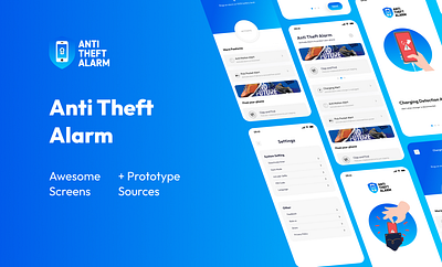 Anti Theft mobile app design 3d animation branding design graphic design illustration logo motion graphics ui uiux ux vector web